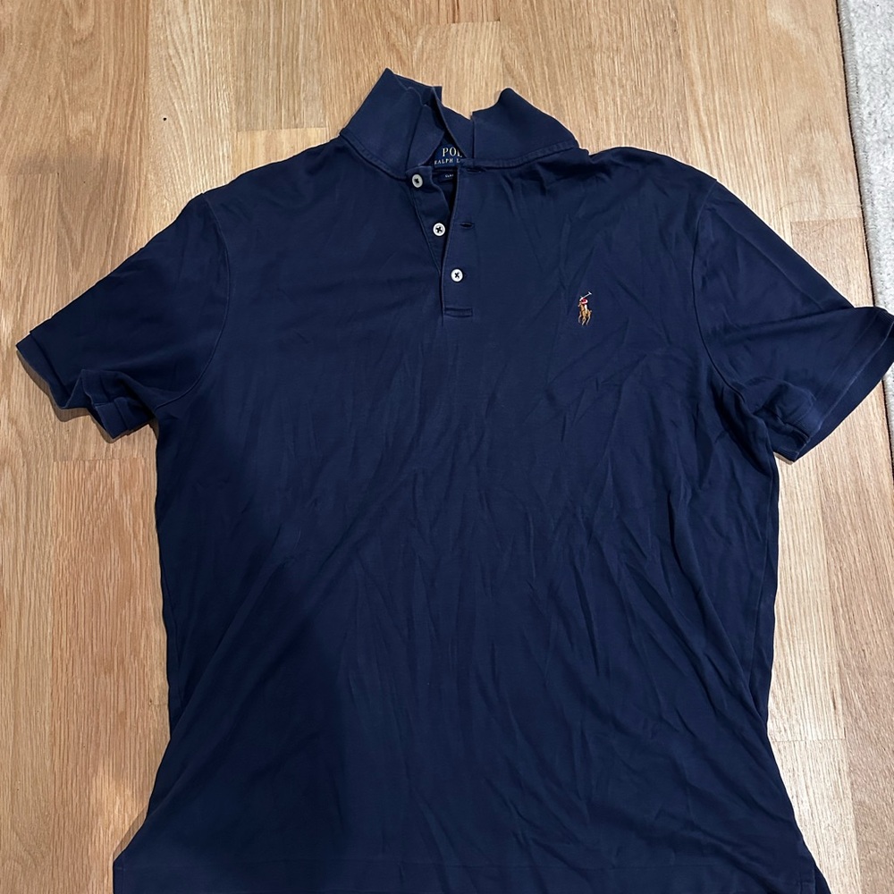 Polo by Ralph Lauren Men's Dark Blue Polo Shirt